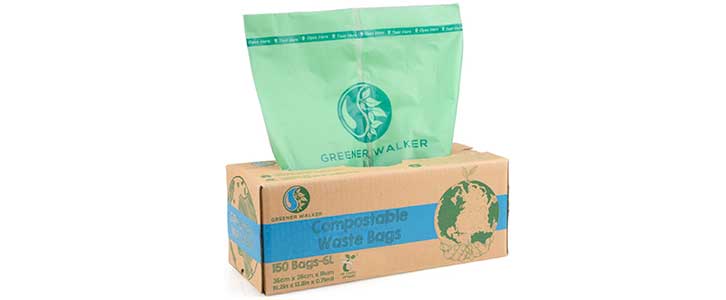 Greener Walker 100% Compostable Bin Liners Pack of 150