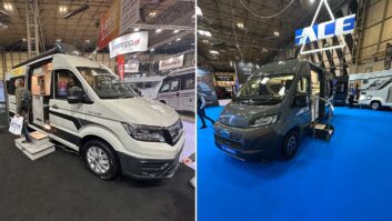 The Mega Mobil Mega Classic 600 S Hubbett (left) and the Ace 1200 GL (right)