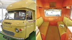 The Jennings motorhome (left) and the lounge (right)