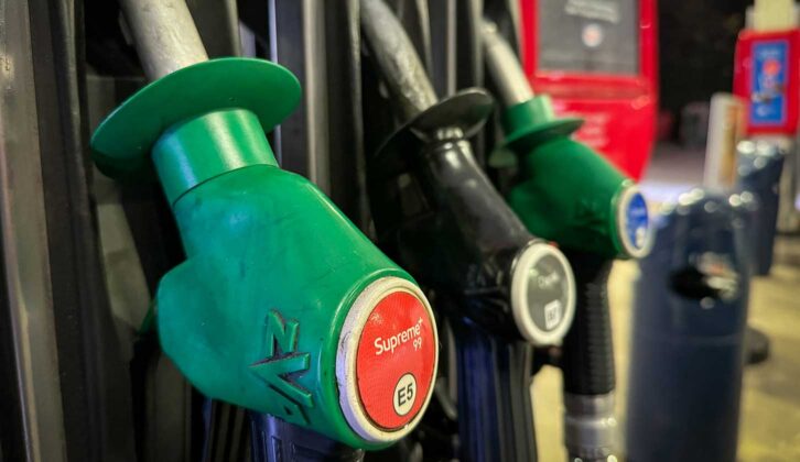 Pumps at a fuel station