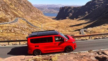 A Camperking campervan doing the NC500