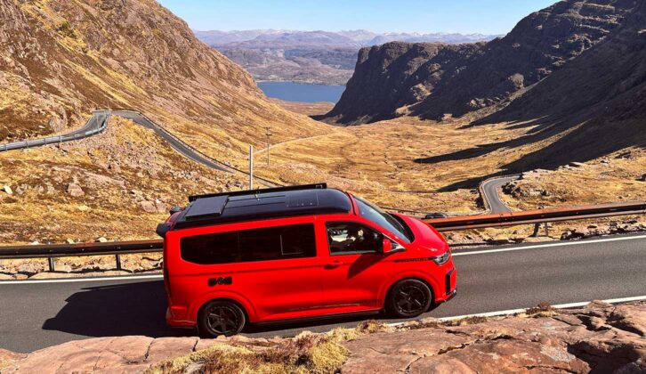 A Camperking campervan doing the NC500