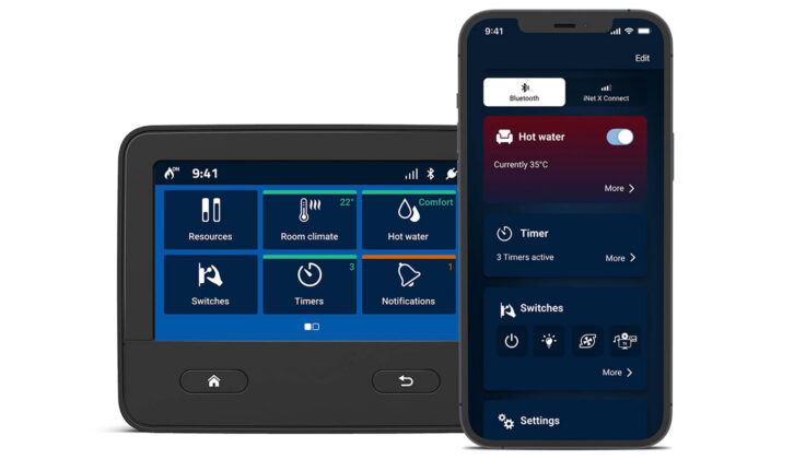 The Truma iNet X app on a phone
