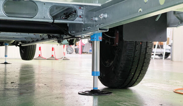A motorhome levelling system