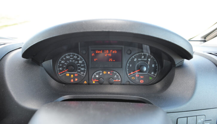 A motorhome's dashboard