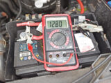 A multimeter being used