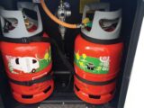 Gas bottles – the spare is on the left