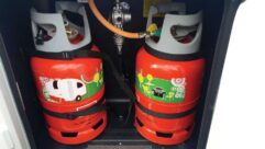 Gas bottles – the spare is on the left