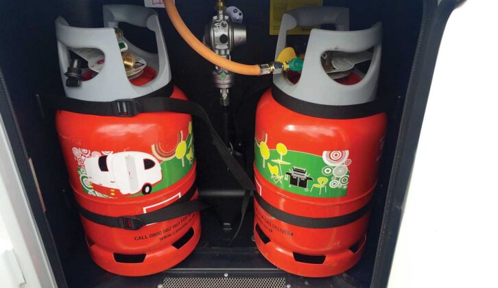 Gas bottles – the spare is on the left