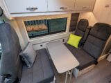 The dinette in the campervan
