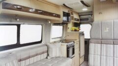 Looking towards the rear of a Symbol campervan