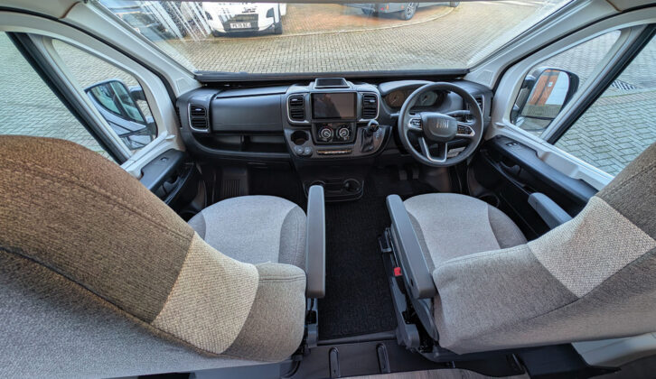 The cab in the Benivan 122