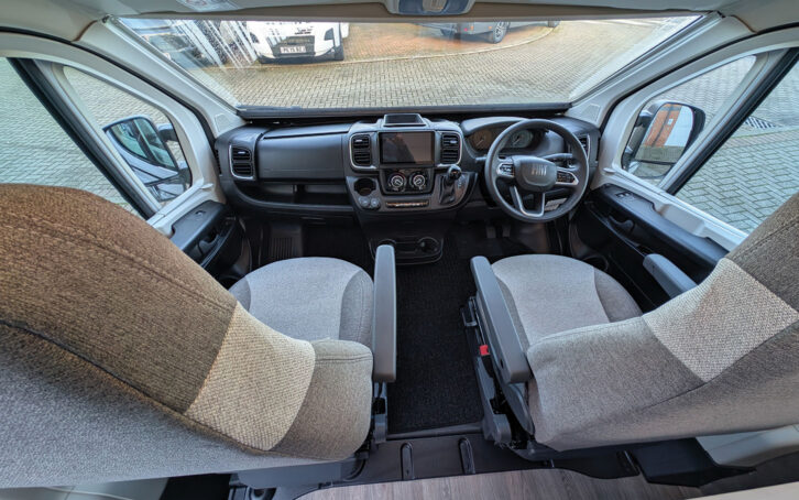 The cab in the Benivan 122