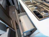 The drawers under the hob