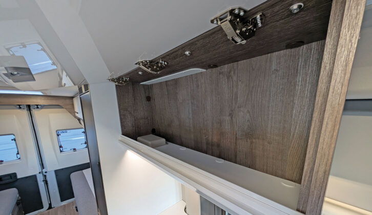 One of the overhead lockers