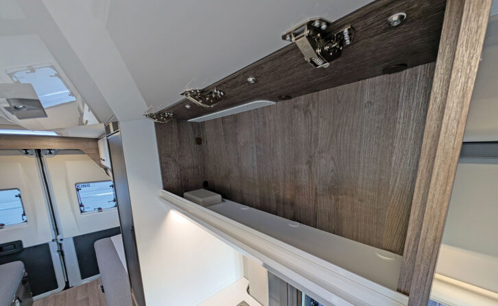 One of the overhead lockers
