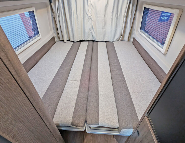 The double bed at the back