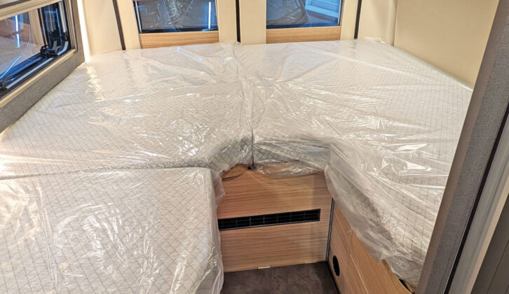 The single beds at the rear