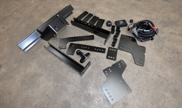The pieces involved in fitting a Type Approved towbar