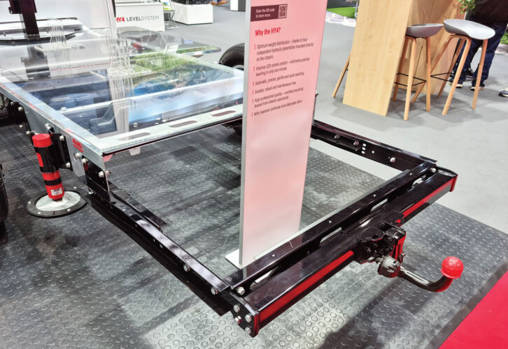 A trailer integrated with an Al-Ko chassis