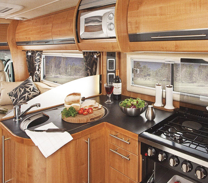 The kitchen in a 2009 model