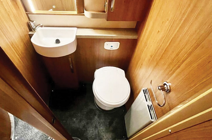 The toilet and washbasin