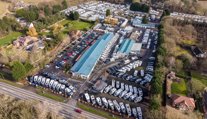 An aerial view of Yorkshire Caravans and Motorhomes Ltd