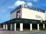 Outside Calais Vins, with the carpark in view to the left of the image