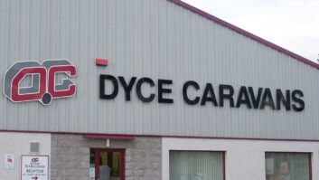 The exterior of Dyce Caravans