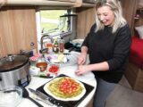 Preparing food in a 'van's kitchen