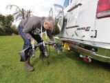 Fitting a carrier to the back of a campervan