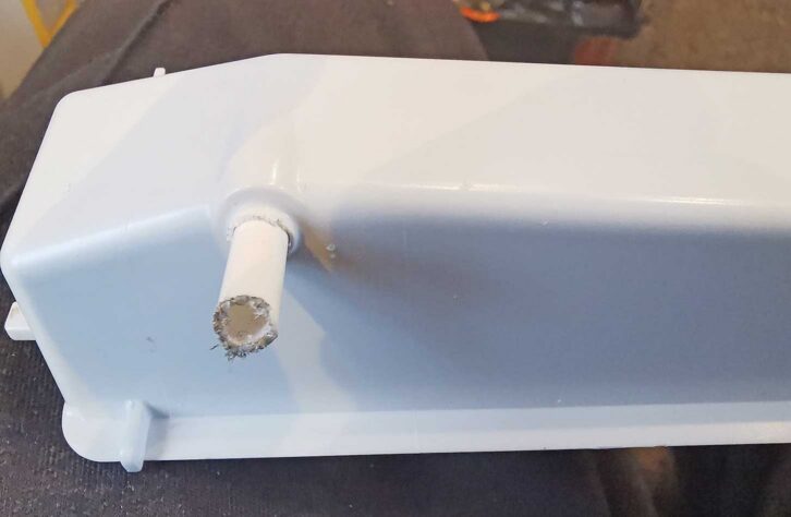 The new longer length of plastic pipe 