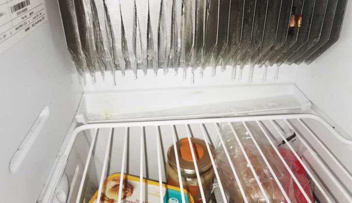 The reinstalled drip tray