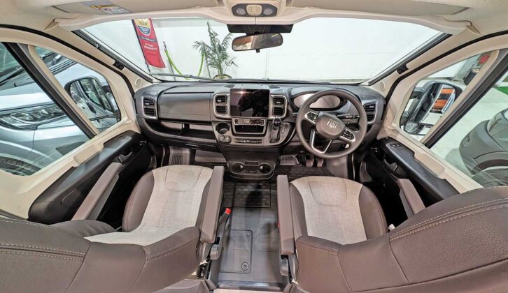 The Ducato cab in the Adria motorhome