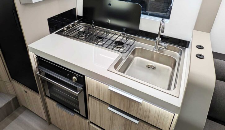 The kitchen in the DL