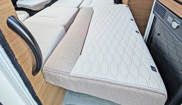 The front bed made up