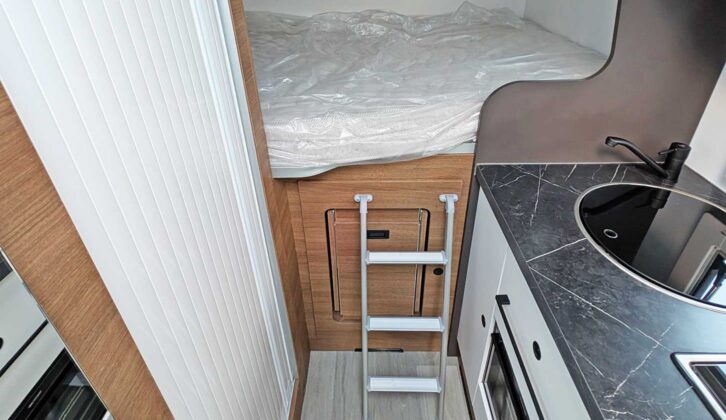The ladder to the bed