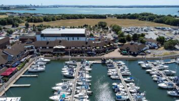 An aerial view of Port Solent