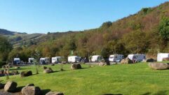 The caravan park at the Dan-yr-Ogof at the National Showcaves Centre for Wales