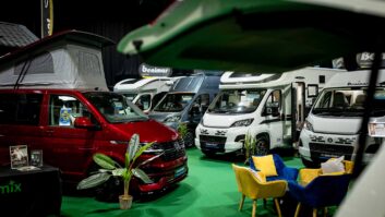 Motorhomes and campervans at a previous Scottish Motorhome, Caravan & Holiday Home Show