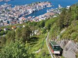 An aerial shot of Bergen