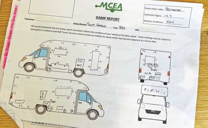 The results from a damp check