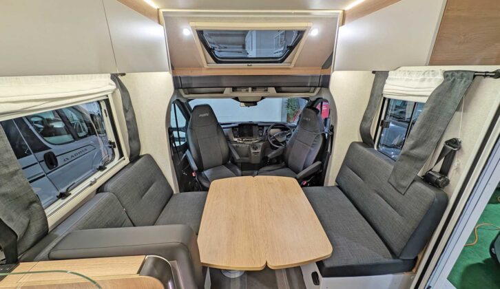The lounge in the Pilote Atlas motorhome