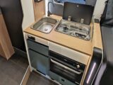 The motorhome's kitchen