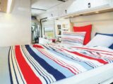 A transverse double bed