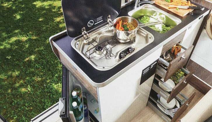 The galley in the kitchen