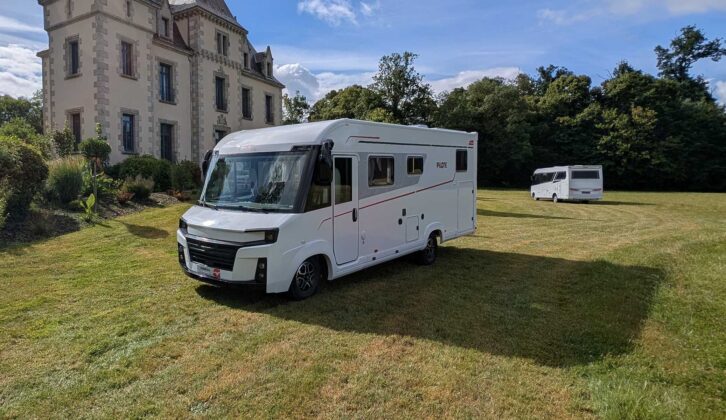 A 2027 Pilote A-class parked up on grass