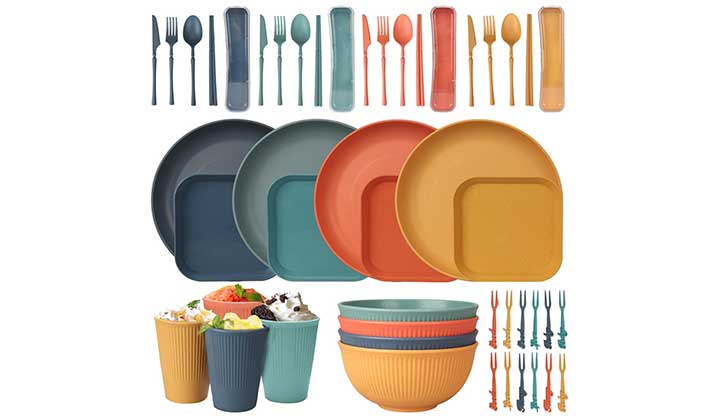 48 piece unbreakable dinnerware set