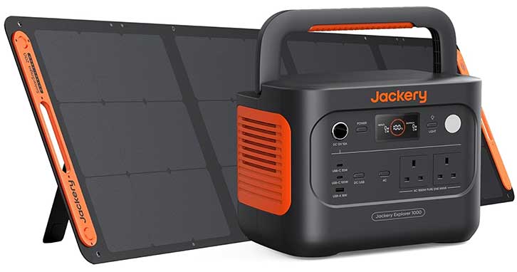 Jackery Explorer 1000 v2+ 200W solar panel portable power station