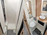 The shower (left) and washroom (right)